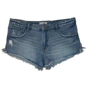 Free People Distressed Cutoff Jean Shorts EUC